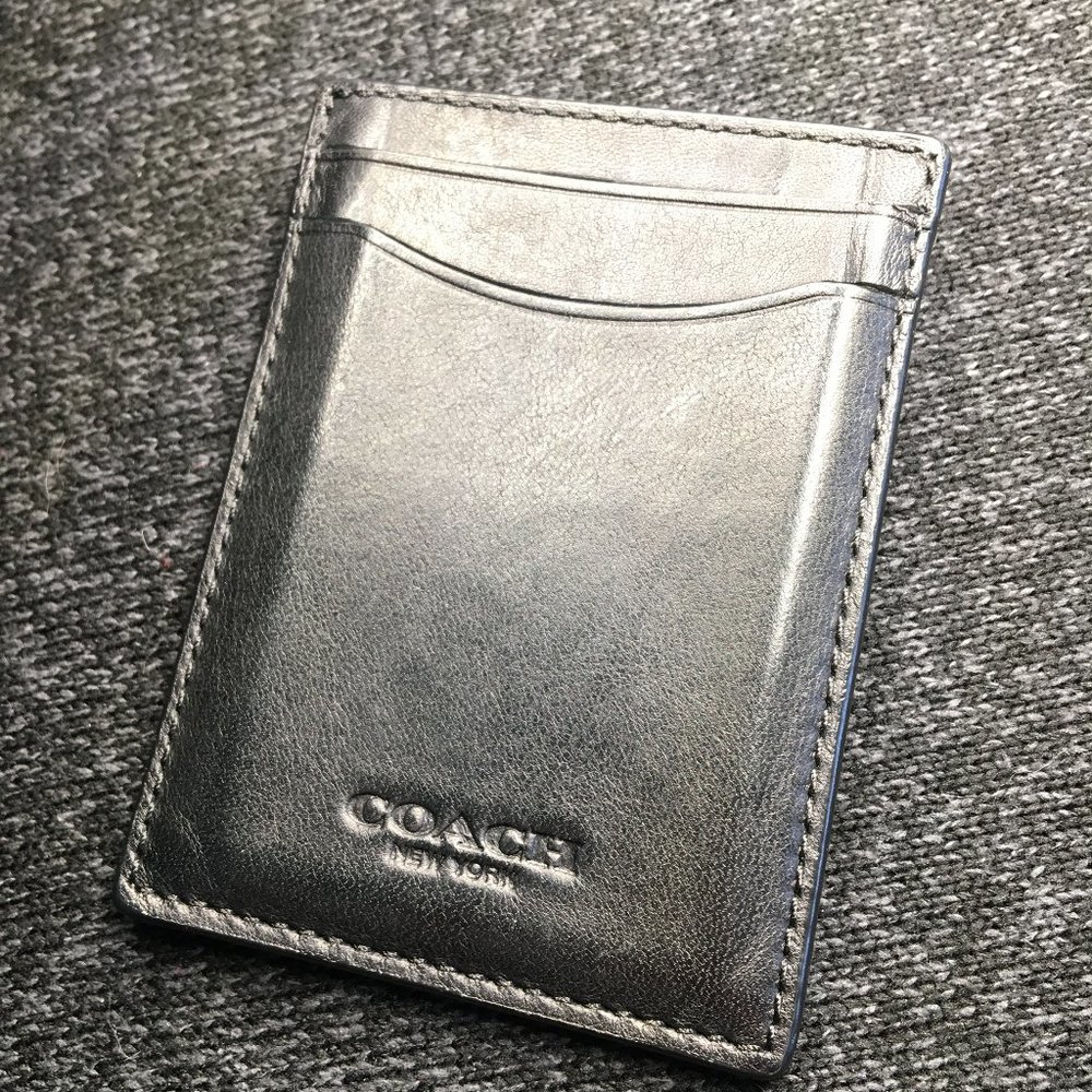 Coach Card Holder Wallet With Money Clip